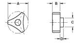 Furniture & Standard Duty Caster Dimensions